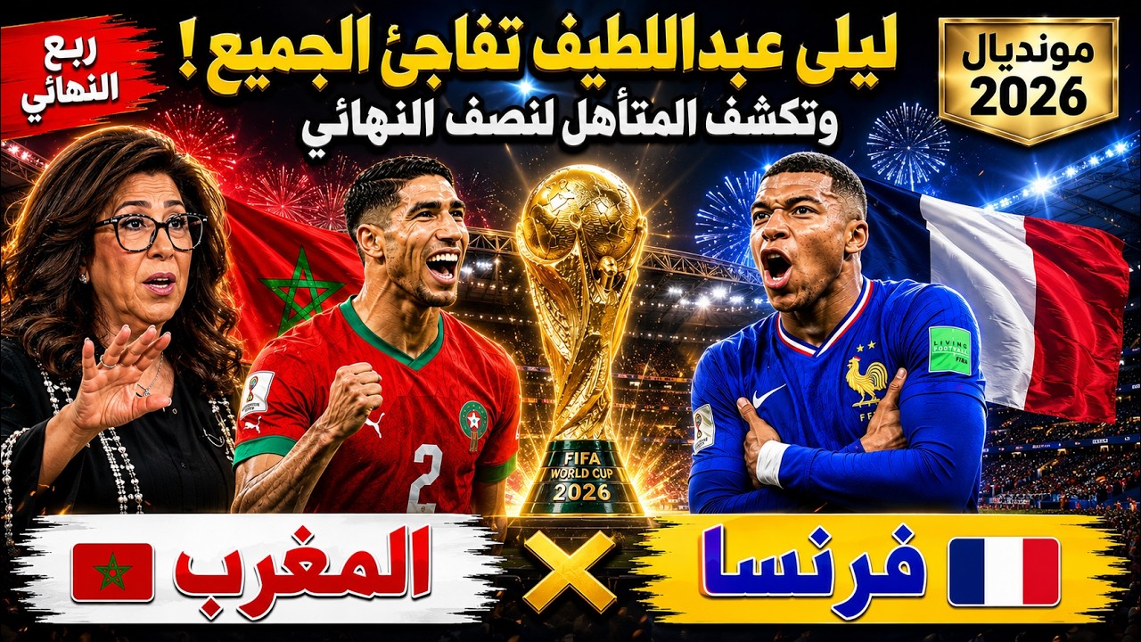 بعد تأهل المغرب ليلى عبداللطيف تتوقع نتيجة المغرب أمام فرنسا في ربع نهائي كأس العالم 2026
