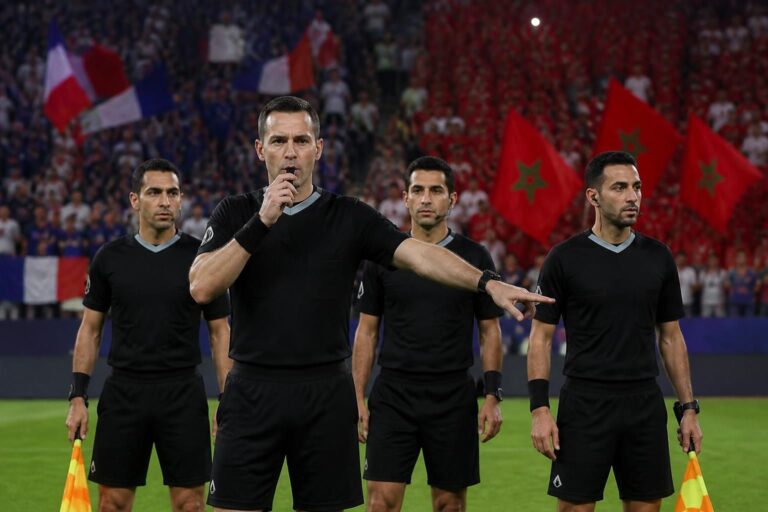 طاقم تحكيم مباراة ربع نهائي كأس العالم بين فرنسا والمغرب يثير الجدل