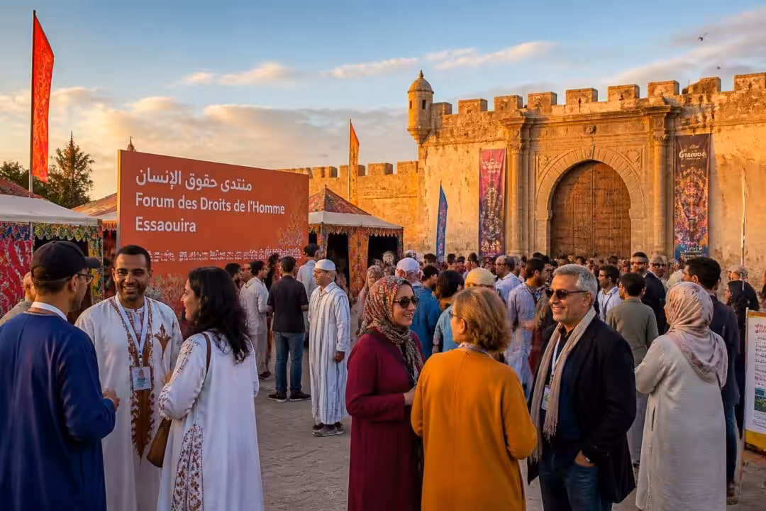 انطلقت فعاليات منتدى حقوق الإنسان بمدينة الصويرة في إطار مهرجان كناوة المميز، حيث نوقشت قضايا حقوق الإنسان وتعزيز الوعي المجتمعي.
