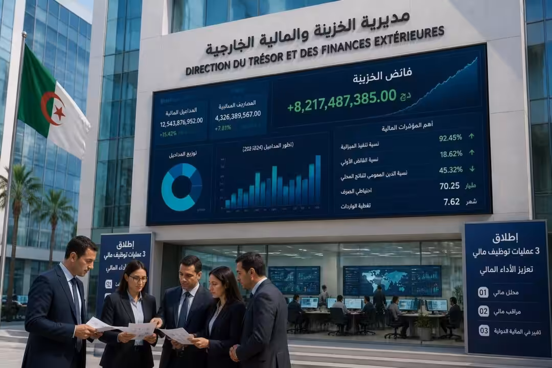 تعلن مديرية الخزينة والمالية الخارجية عن بدء ثلاث عمليات توظيف مالي من فائض الخزينة تهدف إلى تعزيز الأداء المالي وتحسين إدارة الموارد المالية.