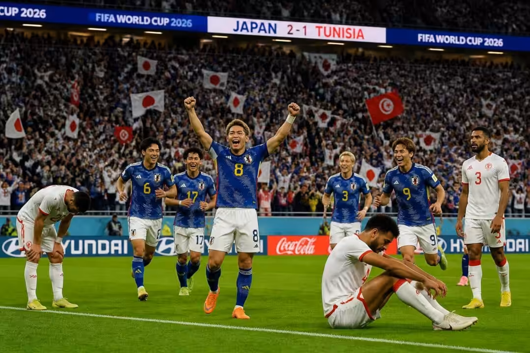 حقق المنتخب الياباني فوزًا مهمًا على تونس في مونديال 2026، مما يعزز فرصه في التأهل إلى الدور المقبل من البطولة.